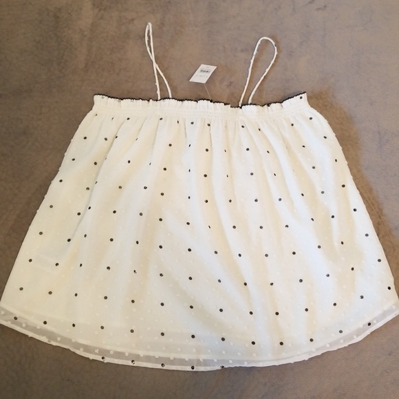 LOFT Tops - 🆕️ White and black dotted tank, Loft, NWT